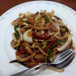 香香 ラーメン - 鹿のキノコと細切り肉炒め980円