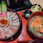 Notomae Sushi Morimori Sushi - ぶり丼全容