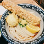 難波千日前 釜たけうどん - ちく玉天ランチ(ネギトロ丼付き)_¥1,080