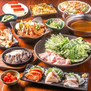 All-you-can-drink course starts from 2,980 yen where you can enjoy yakitori, hot pot, and sashimi!