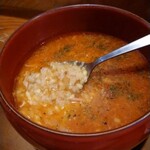 ぼんくらカフェ - もち麦が沈んでいます