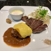 鉄板焼seto - 和牛ミニハンバーグ＆オリーブ牛ステーキ