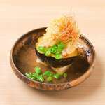 Deep-fried tofu with eggplant and hairtail fish