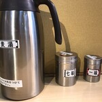 そばの神田東一屋 - コンディメンツ。