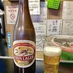 発祥のお店 一升びん - 「キリンラガービール(中瓶)」@660