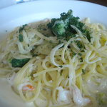 これもオーダーした、クリーム系のパスタ。