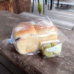 cafe さくら - 「ブルベリーブレッド（500円）と「抹茶クッキー（200円）」」