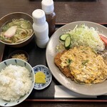 Nakano Ya - カツとじ定食　ミニうどん