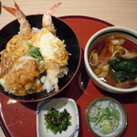 和食麺処 サガミ - 大海老天ふわたま丼ときしめん