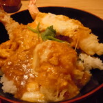 和食麺処 サガミ - 大海老天のふわたま丼