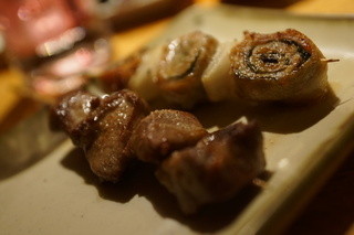 Kushidori - 豚タン、豚しそ巻き