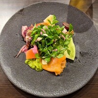 Fruits Bistro SABLIER - 前菜、肉は緑で隠れてますw