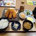 Yume An - 長崎県産あじフライ定食、もち天