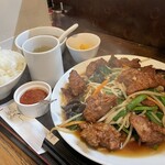 レバニラ定食 kei楽 - レバニラ定食1380円