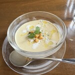 shichikenchousupa-go - セットのカボチャの冷製スープ
