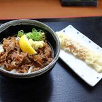 肉ぶっかけ冷、ちくわ天