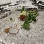 カーブドッチ - 鱒のショーフロアをカットした断面