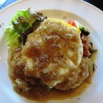 オニオンバターのチーズハンバーグ