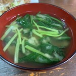 Sanoya Shiyokudou - ほうれん草の味噌汁