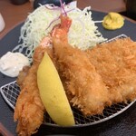 Tompei - エビフライとロースかつ定食 1,490円