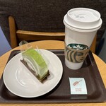 スターバックスコーヒー - ドリップコーヒーホットVenti＋米粉の抹茶ロールケーキ