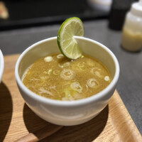 焼鳥吉峰 - 昆布水つけ麺（塩とんこつ）
                ※ 海苔トッピング