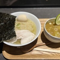 焼鳥吉峰 - 昆布水つけ麺（塩とんこつ）
                ※ 海苔トッピング