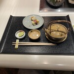 Gojouzaka - 蛤の土瓶蒸しとビフカツサンド
