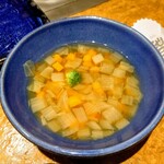 鉄板焼ステーキレストラン 碧 - スープ。野菜たっぷり優しいお味。