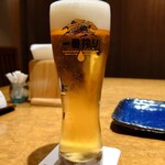 鉄板焼ステーキレストラン 碧 - 生ビール、グラス
