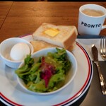 PRONTO - トーストセット（ゆで卵）：495円 (2024/4)