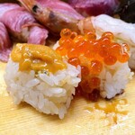 金寿司 地魚定 - 赤酢を使ったシャリは小振りで、さっぱりしている