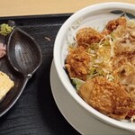里味 - 料理写真:唐揚げと野菜たっぷり、サラダうどんセット