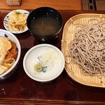 松角 - ミニカツ丼とおそばのセット