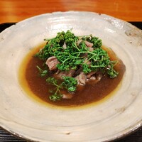 御料理 古川 - 強肴（花山椒と宮崎牛のすき焼き）