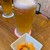 韓国大衆酒場 ラッキーソウル - 料理写真:お通しと生ビールはスーパドライ。