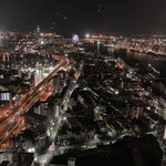 スカイビュッフェ51 - 海遊館の所の観覧車が見えます。