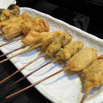 串のこたに - 串揚げ（しいたけなど色々）