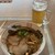 尾道 広島ラーメン 麺屋 雄 - 料理写真:尾道ラーメンとビール1,400円