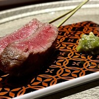 銀座 焼 新潟屋 - A5黒毛和牛サーロインフィレ串