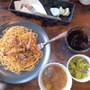 Cafe de Nostalgy - 料理写真:キノコ和風パスタ大盛 ドリンクセット オニオンスープ