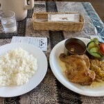 タージ・マハール - 料理写真:スペシャル定食1700円くらい。タンドリーチキンとチキンティッカがつきます。カレーは3種から選べます。ブラックカシミール をチョイス。