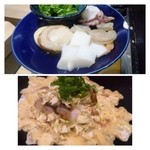 なんばん亭 - 海鮮焼き（1000円程度かしら）・・丁寧に時間をかけて焼かれます。 
山芋がタップリ入っているのでフワフワで美味しい。＾＾ 
