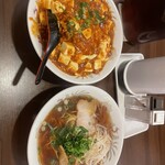 中華料理 好屋麺 - 麻婆天津飯＆醤油ラーメン！　850円。