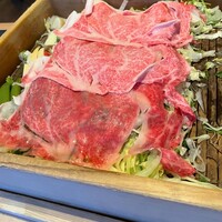 銀座しゃぶ通 マロニエゲート店 - 三重県産A5ランク松阪牛リブロース蒸し前