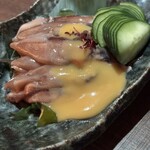 肉と日本酒いぶり  - ホタルイカの酢味噌合え