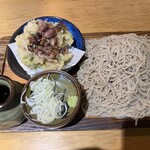 味奈登庵  - ホタルイカと春野菜のかき揚げ そば