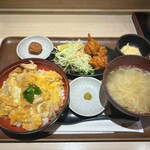 鶏 三和 - 名古屋コーチン親子丼の鶏そば鶏南蛮セット