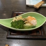 Teuchi Soba Ginnan - お通しの「自家製チーズ豆腐」