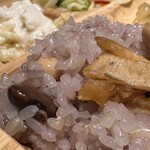 Genkininaru Noujou Resutoran Mokumoku - お豆ごはんがモチモチで美味しかったです